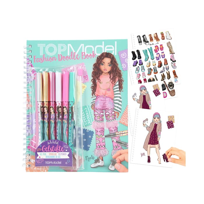  Papereria Tot Útil Pollença Doodle Book de moda con rotuladores Top Model