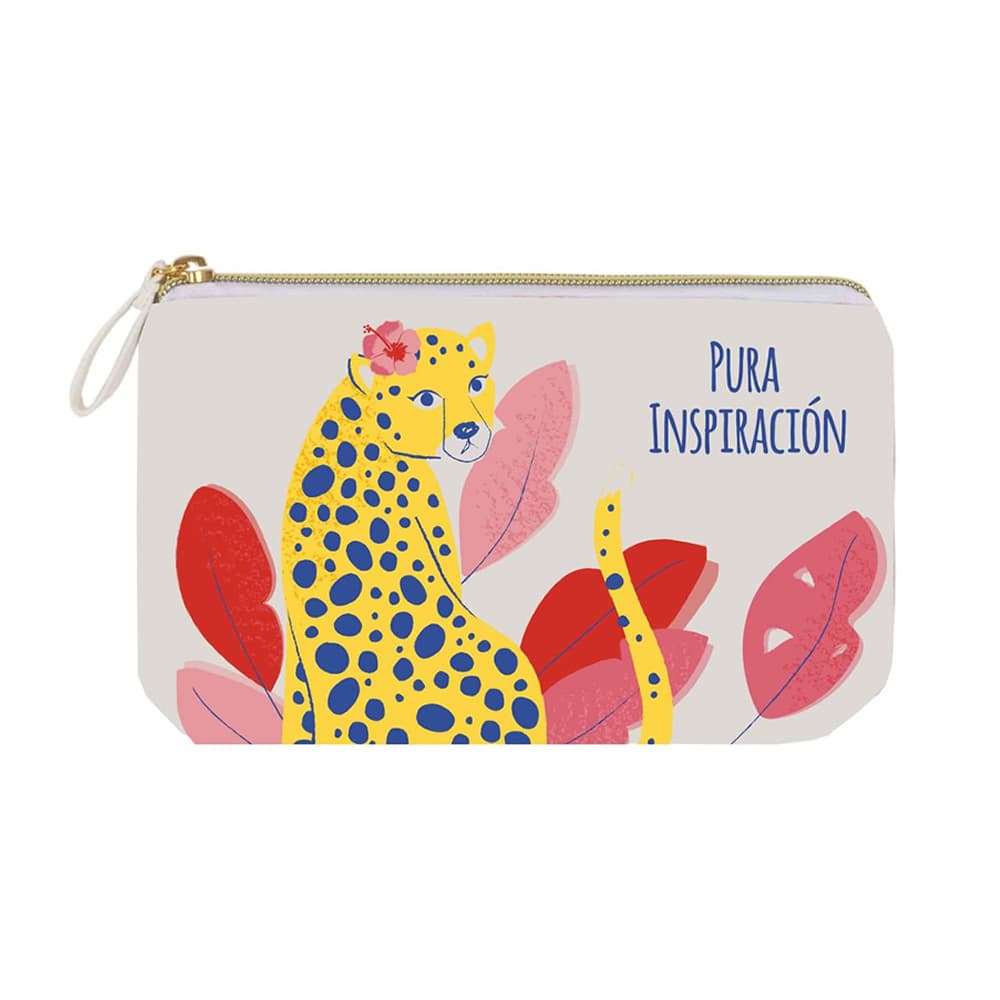 Papereria tot útil Cotton pencil case leopard image Draeger