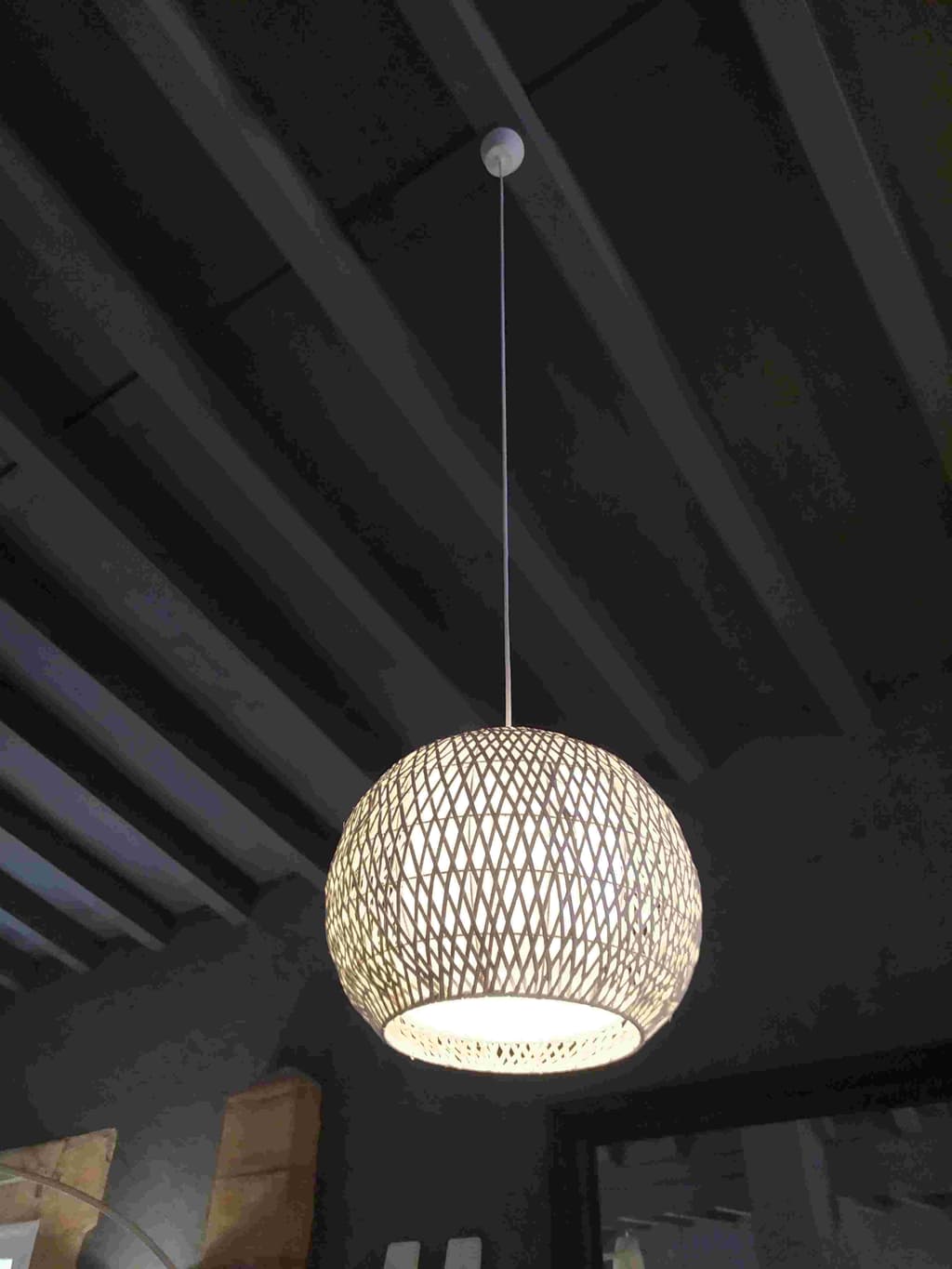 White cane pendant light