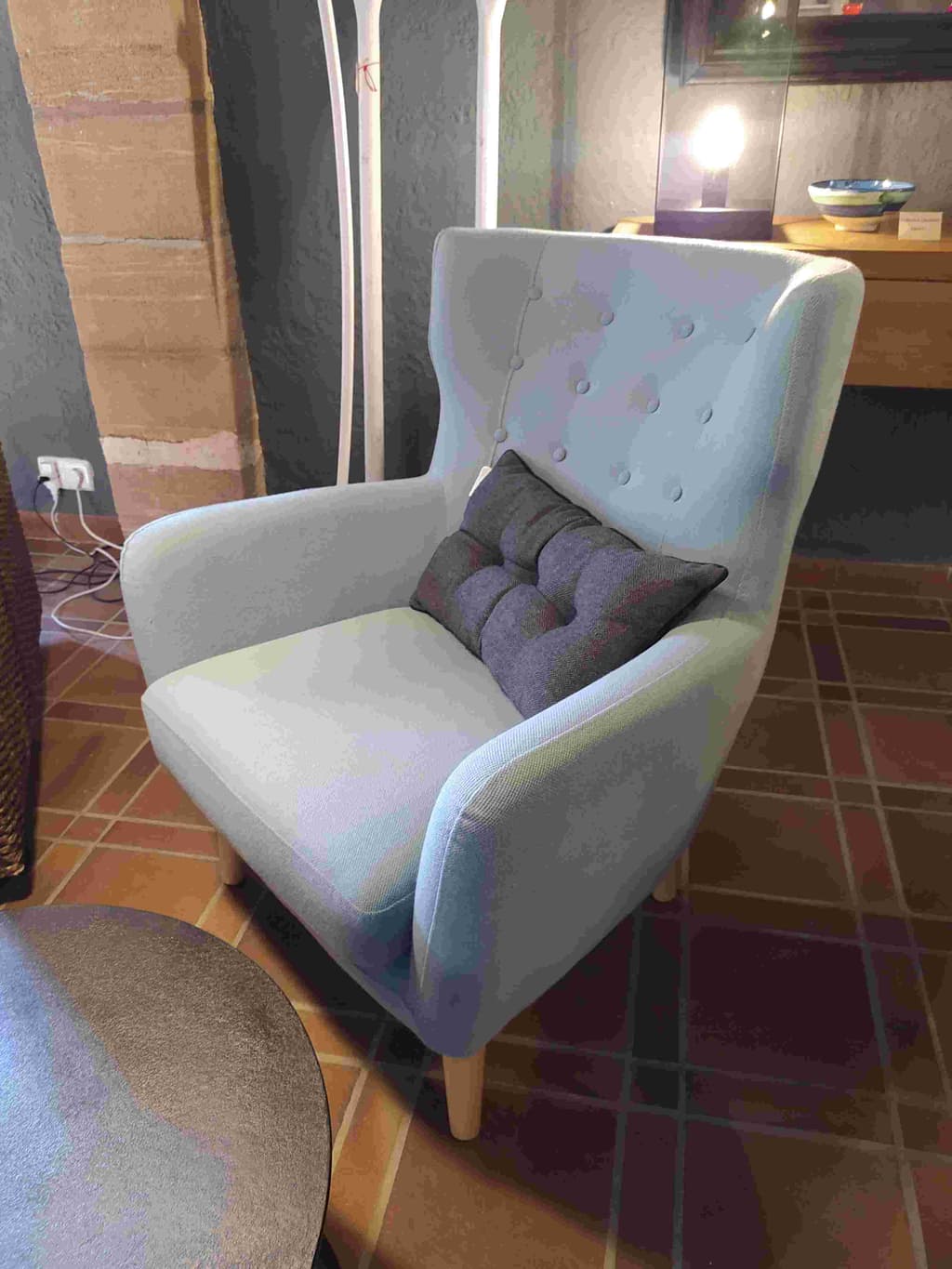 Sage green armchair