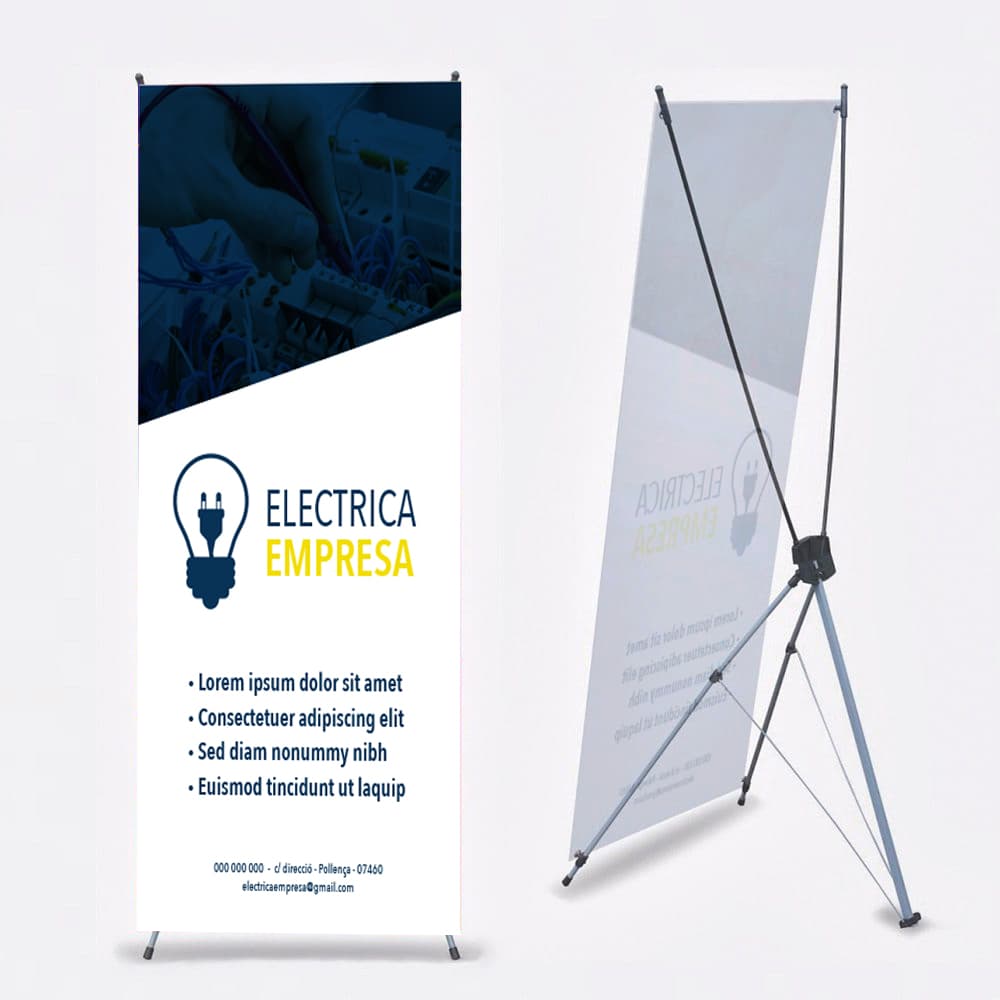 X banner amb gràfica