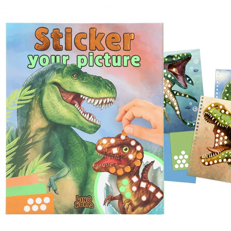   Dino World Sticker completes the figure
