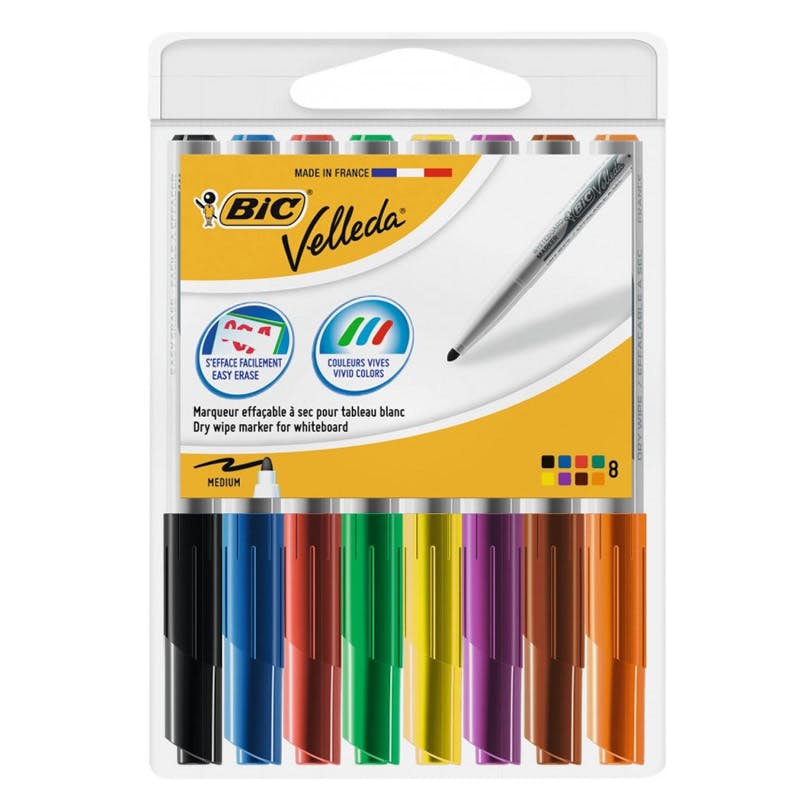 Pack of 8 Velleda whiteboard markers. Papereria Tot ÚTil